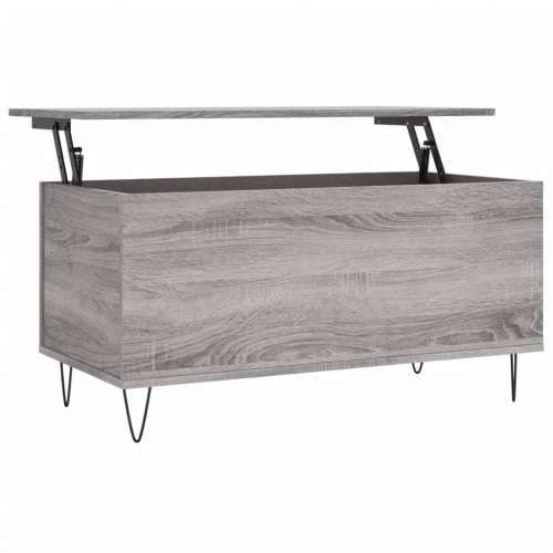 Stolić za kavu siva boja hrasta 90x44,5x45 cm konstruirano drvo - Sivi hrast sonoma 1 Cijena