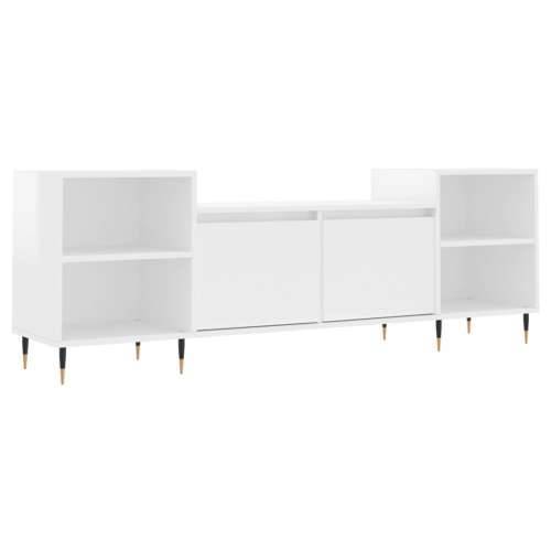 TV ormarić sjajni bijeli 160x35x55 cm od konstruiranog drva - Visoko sjajno bijela 1 Cijena