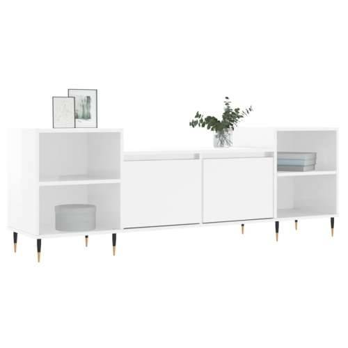 TV ormarić sjajni bijeli 160x35x55 cm od konstruiranog drva - Visoko sjajno bijela 1 Cijena