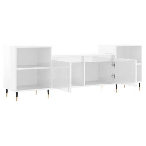 TV ormarić sjajni bijeli 160x35x55 cm od konstruiranog drva - Visoko sjajno bijela 1 Cijena