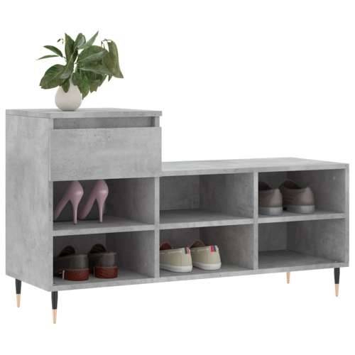 Ormarić za cipele boja betona 102x36x60 cm konstruirano drvo - Beton siva 1 Cijena