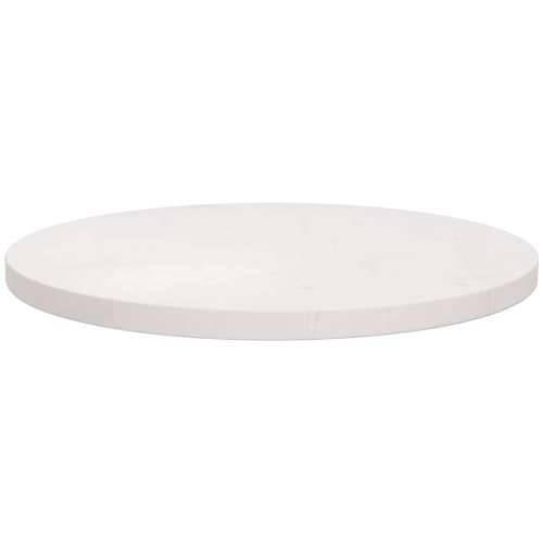 Ploča za stol okrugla bijela Ø50x3 cm od masivne borovine - Bijela 50 x 3 cm 1 Cijena
