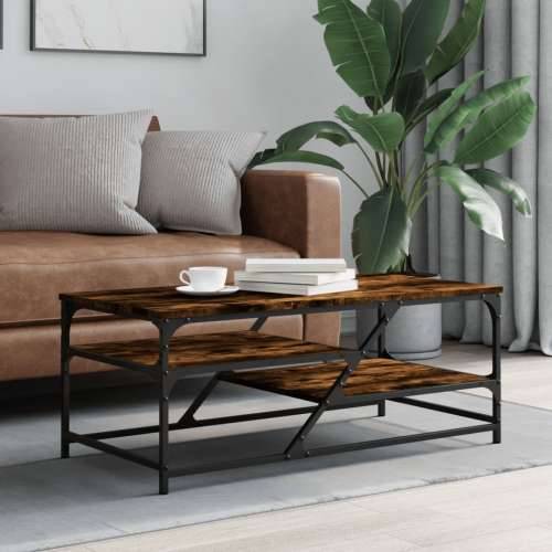 Stolić za kavu boja hrasta 100 x 49 x 40 cm konstruirano drvo - Dimljeni hrast 1 Cijena