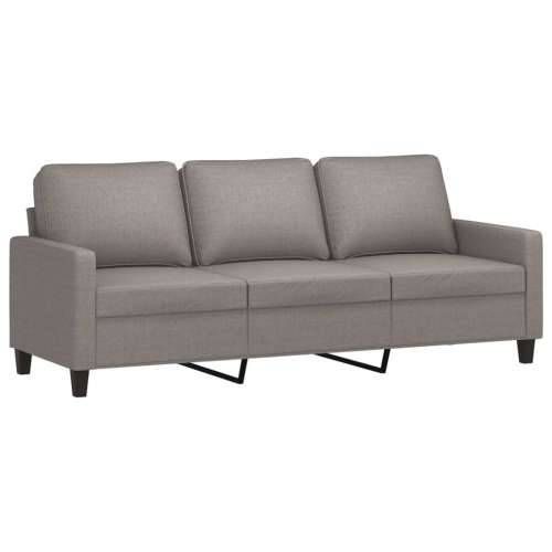 2-dijelni set sofa s jastucima smeđesivi od tkanine - Sivo-smeđa s jastučićima Cijena