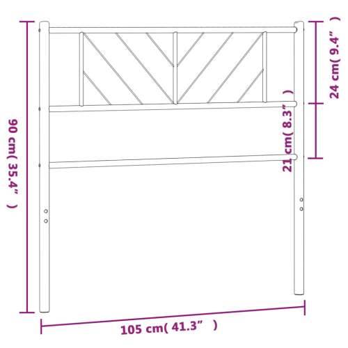 Metalno uzglavlje crno 100 cm - Crna 100 cm 1 Cijena