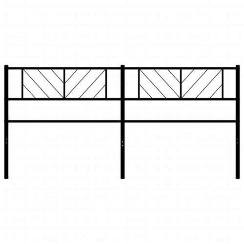 Metalno uzglavlje crno 200 cm - Crna 200 cm 1 Cijena