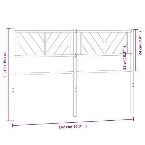 Metalno uzglavlje bijelo 135 cm - Bijela 135 cm 1 Cijena