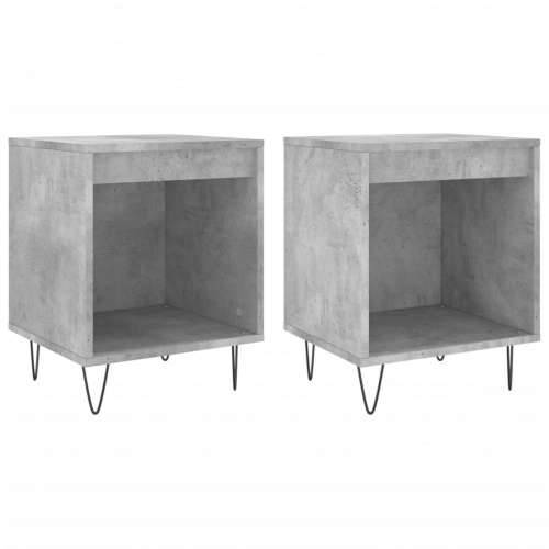 Noćni ormarići 2 kom boja betona 40x35x50 cm konstruirano drvo - Beton siva 2 Cijena