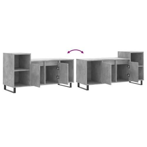 TV ormarić boja betona 100x35x55 cm od konstruiranog drva - Beton siva 1 Cijena