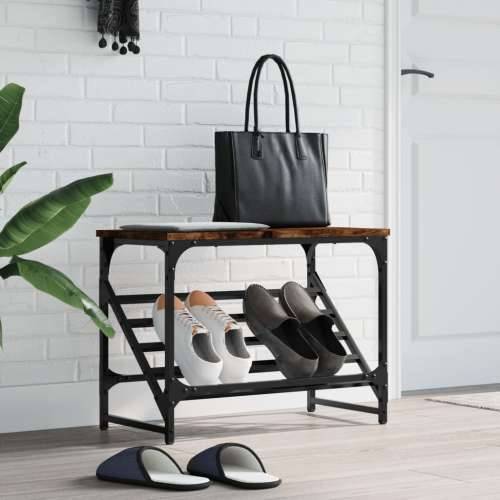 Stalak za cipele boja hrasta 60 x 30 x 45 cm konstruirano drvo Dimljeni hrast 1 45 cm 60 cm Cijena