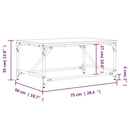Stolić za kavu crni 75x50x35 cm od konstruiranog drva - Crna 1 75 cm Cijena