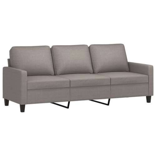 3-dijelni set sofa s jastucima smeđesivi od tkanine - Sivo-smeđa s jastučićima i tabureom Cijena