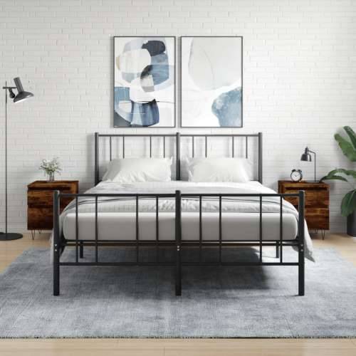 Noćni ormarići 2 kom boja hrasta 40x35x50 cm konstruirano drvo - Dimljeni hrast 2 Cijena
