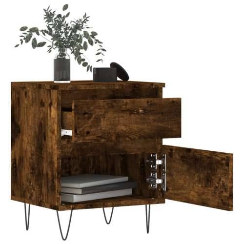 Noćni ormarići 2 kom boja hrasta 40x35x50 cm konstruirano drvo - Dimljeni hrast 2 Cijena