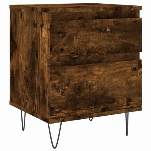 Noćni ormarići 2 kom boja hrasta 40x35x50 cm konstruirano drvo - Dimljeni hrast 2 Cijena