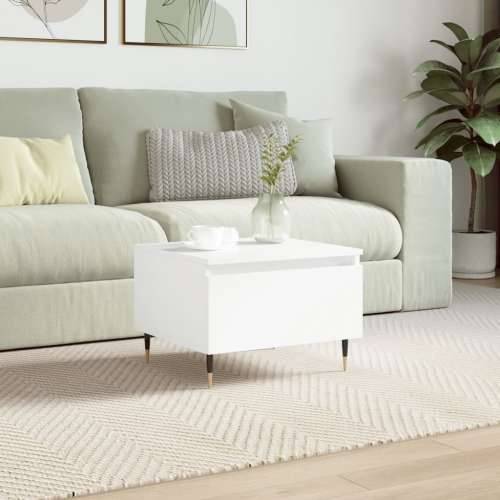 Stolić za kavu bijeli 50 x 46 x 35 cm od konstruiranog drva - Bijela 1 Cijena