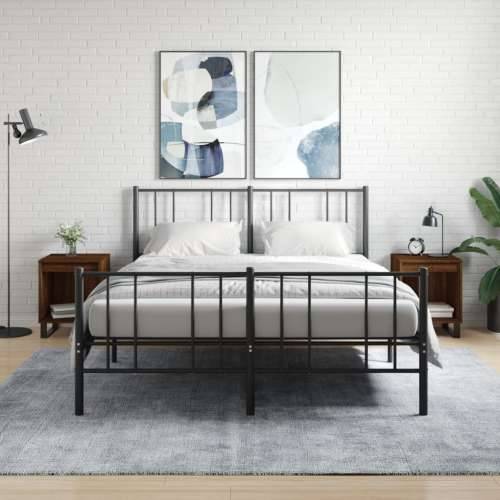 Noćni ormarići 2 kom boja hrasta 40x35x50 cm konstruirano drvo - Smeđi hrast 2 Cijena