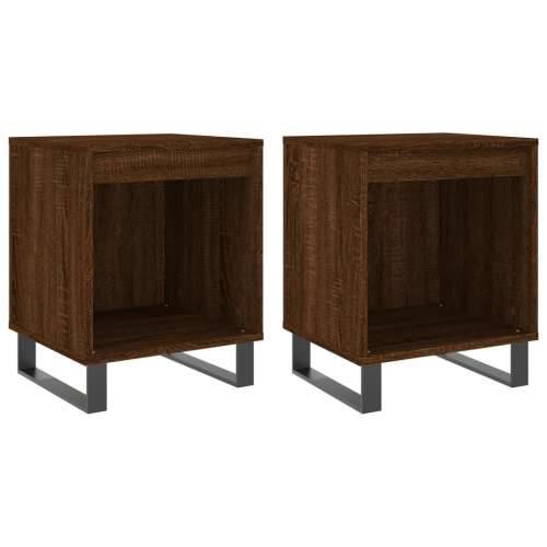 Noćni ormarići 2 kom boja hrasta 40x35x50 cm konstruirano drvo - Smeđi hrast 2 Cijena