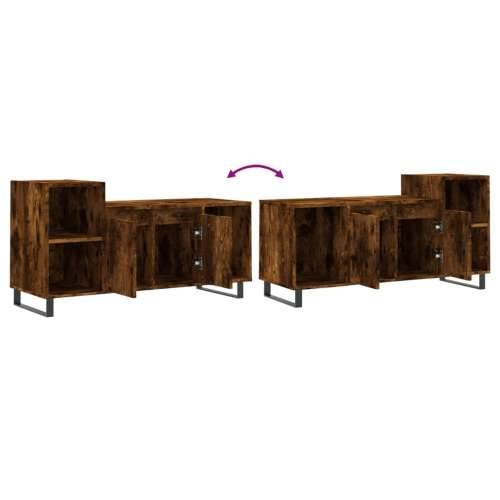 TV ormarić boja dimljenog hrasta 100x35x55 cm konstruirano drvo - Dimljeni hrast 1 Cijena