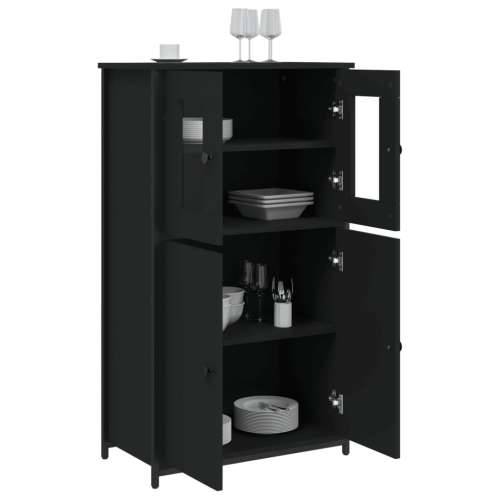 Visoka komoda crna 62 x 32 x 106,5 cm od konstruiranog drva - Crna 1 Cijena