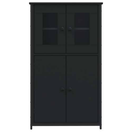 Visoka komoda crna 62 x 32 x 106,5 cm od konstruiranog drva - Crna 1 Cijena