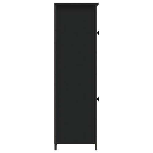 Visoka komoda crna 62 x 32 x 106,5 cm od konstruiranog drva - Crna 1 Cijena