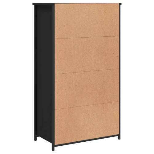 Visoka komoda crna 62 x 32 x 106,5 cm od konstruiranog drva - Crna 1 Cijena