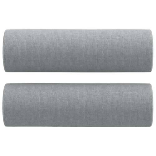 Dvosjed s ukrasnim jastucima svjetlosivi 120 cm od tkanine - Svjetlosiva 120 cm Cijena