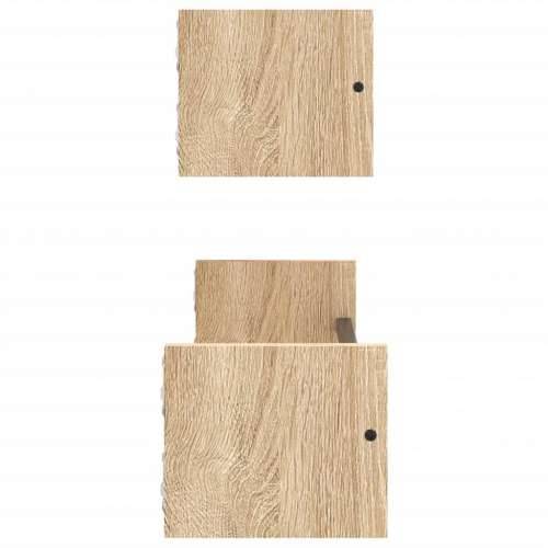 Zidne police s prečkama 2 kom boja hrasta sonome 60x16x14 cm - sonoma hrast 60 x 16 x 14 cm 2 1 Cijena