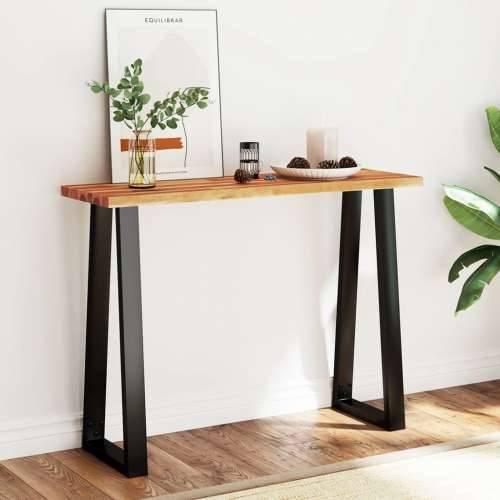 Konzolni stol sa živim rubom 110x35x80 cm masivno drvo bagrema - 110 x 35 x 80 cm 1 Cijena