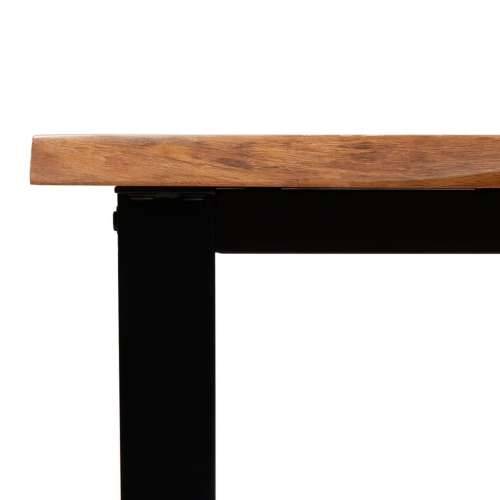 Konzolni stol sa živim rubom 110x35x80 cm masivno drvo bagrema - 110 x 35 x 80 cm 1 Cijena