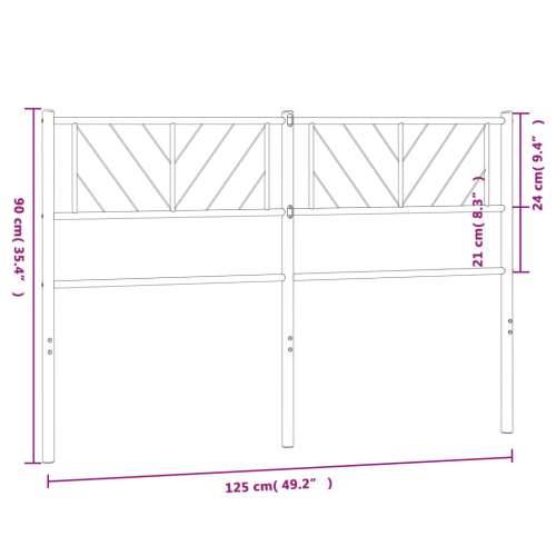 Metalno uzglavlje bijelo 120 cm - Bijela 120 cm 1 Cijena