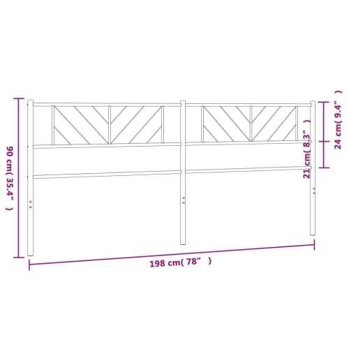 Metalno uzglavlje bijelo 193 cm - Bijela 193 cm 1 Cijena