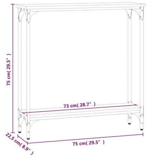 Konzolni stol boja hrasta 75 x 22,5 x 75 cm konstruirano drvo - sonoma hrast 1 75 cm Cijena