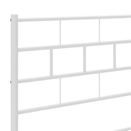 Metalni okvir za krevet s uzglavljem bijeli 90x200 cm - Bijela 90 x 200 cm s uzglavljem Cijena