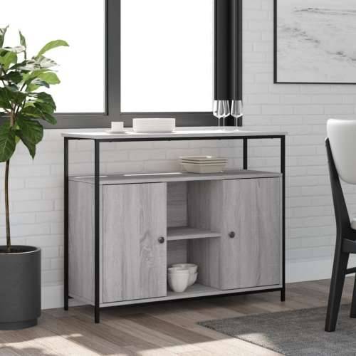Komoda siva boja hrasta 100x35x80 cm od konstruiranog drva - Sivi hrast sonoma 1 Cijena