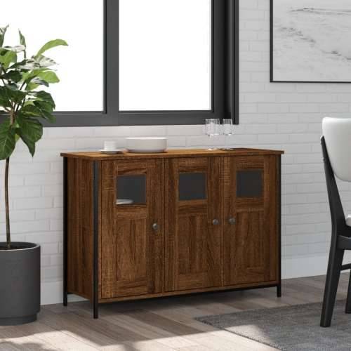 Komoda smeđa boja hrasta 100 x 35 x 70 cm od konstruiranog drva - Smeđi hrast 1 Cijena