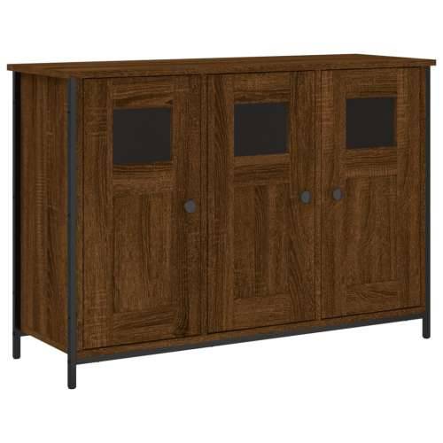 Komoda smeđa boja hrasta 100 x 35 x 70 cm od konstruiranog drva - Smeđi hrast 1 Cijena