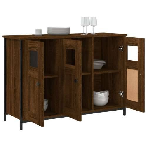 Komoda smeđa boja hrasta 100 x 35 x 70 cm od konstruiranog drva - Smeđi hrast 1 Cijena