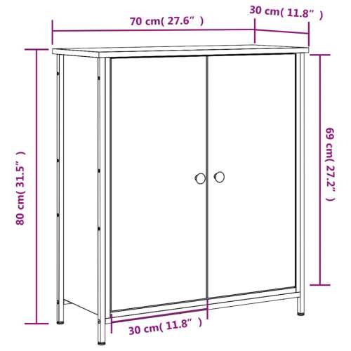 Komoda boja hrasta sonome 70 x 30 x 80 cm od konstruiranog drva - sonoma hrast 1 Cijena