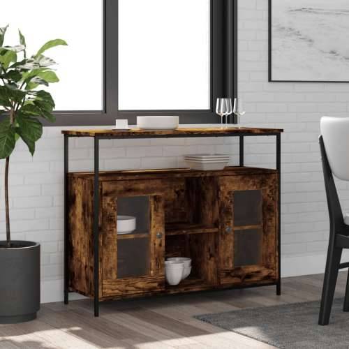 Komoda boja dimljenog hrasta 100x35x80 cm konstruirano drvo - Dimljeni hrast 1 Cijena