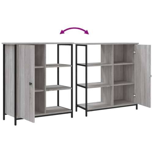 Komoda boja hrasta sonome 70 x 30 x 80 cm od konstruiranog drva - Sivi hrast sonoma 1 Cijena