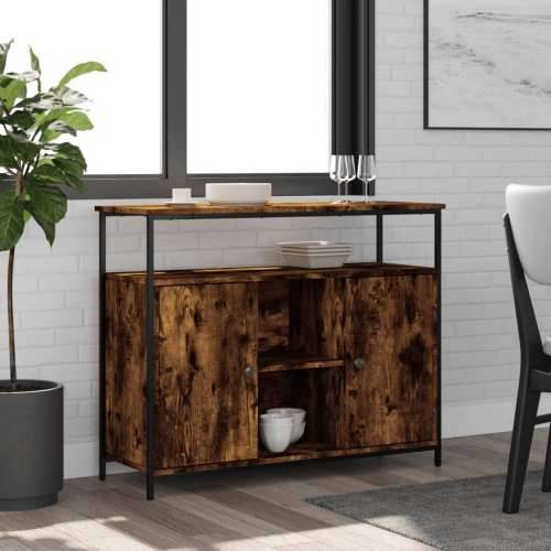 Komoda boja dimljenog hrasta 100x35x80 cm konstruirano drvo - Dimljeni hrast 1 Cijena