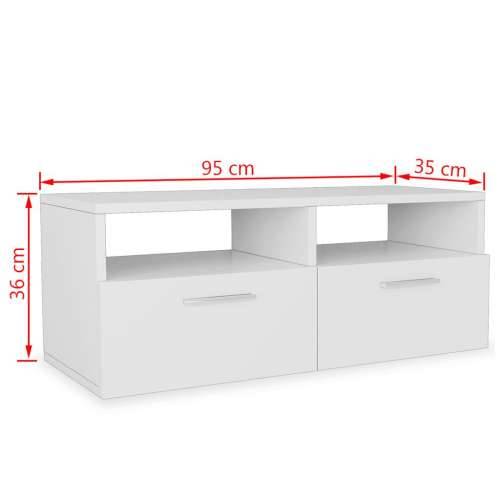 TV ormarići 2 kom od konstruiranog drva 95 x 35 x 36 cm bijeli - Bijela 2 Cijena