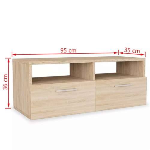 TV ormarići 2 kom od konstruiranog drva 95x35x36 cm boja hrasta - Boja hrasta 2 Cijena