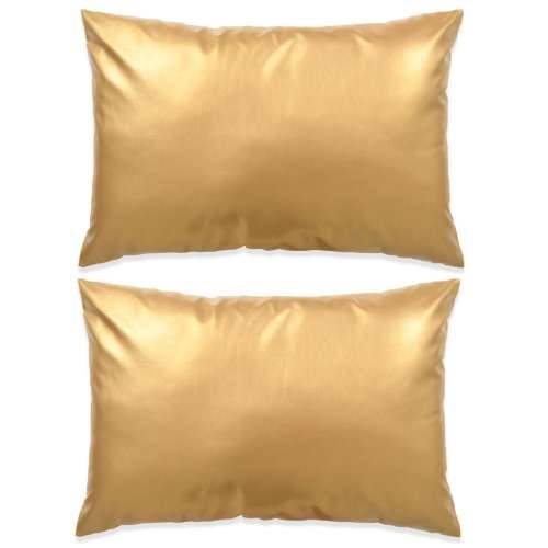 Set jastuka od PU kože 2 kom 40x60 cm boje zlata Cijena