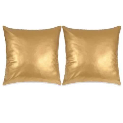 Set jastuka od PU kože 2 kom 60x60 cm boje zlata Cijena