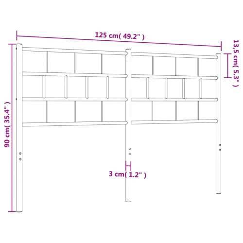 Metalno uzglavlje bijelo 120 cm - Bijela 120 cm 1 Cijena
