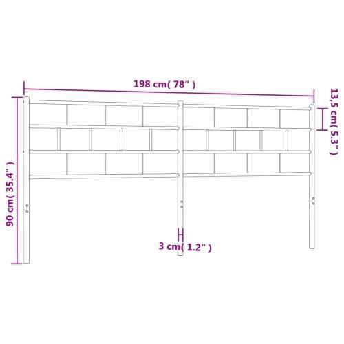 Metalno uzglavlje bijelo 193 cm - Bijela 193 cm 1 Cijena