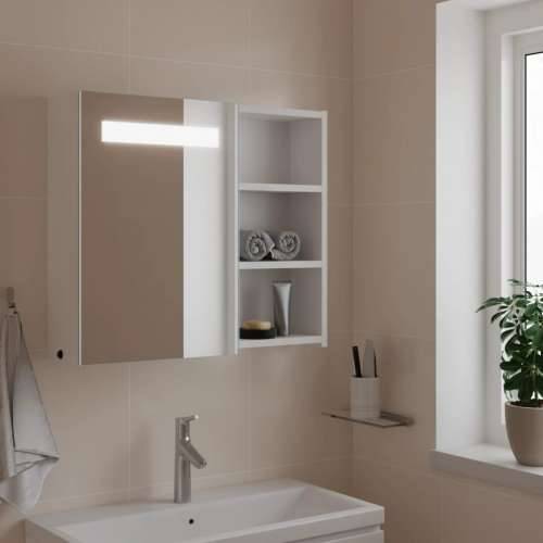 Kupaonski ormarić s ogledalom i LED svjetlom bijeli 60x13x52 cm Cijena